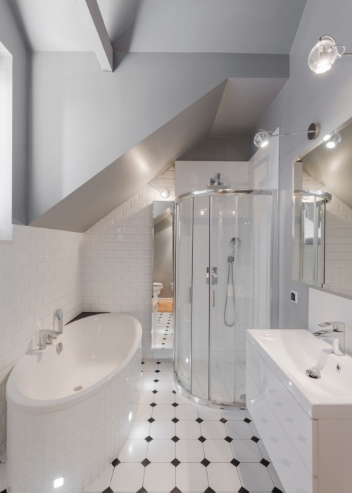 Narrow bathroom designs